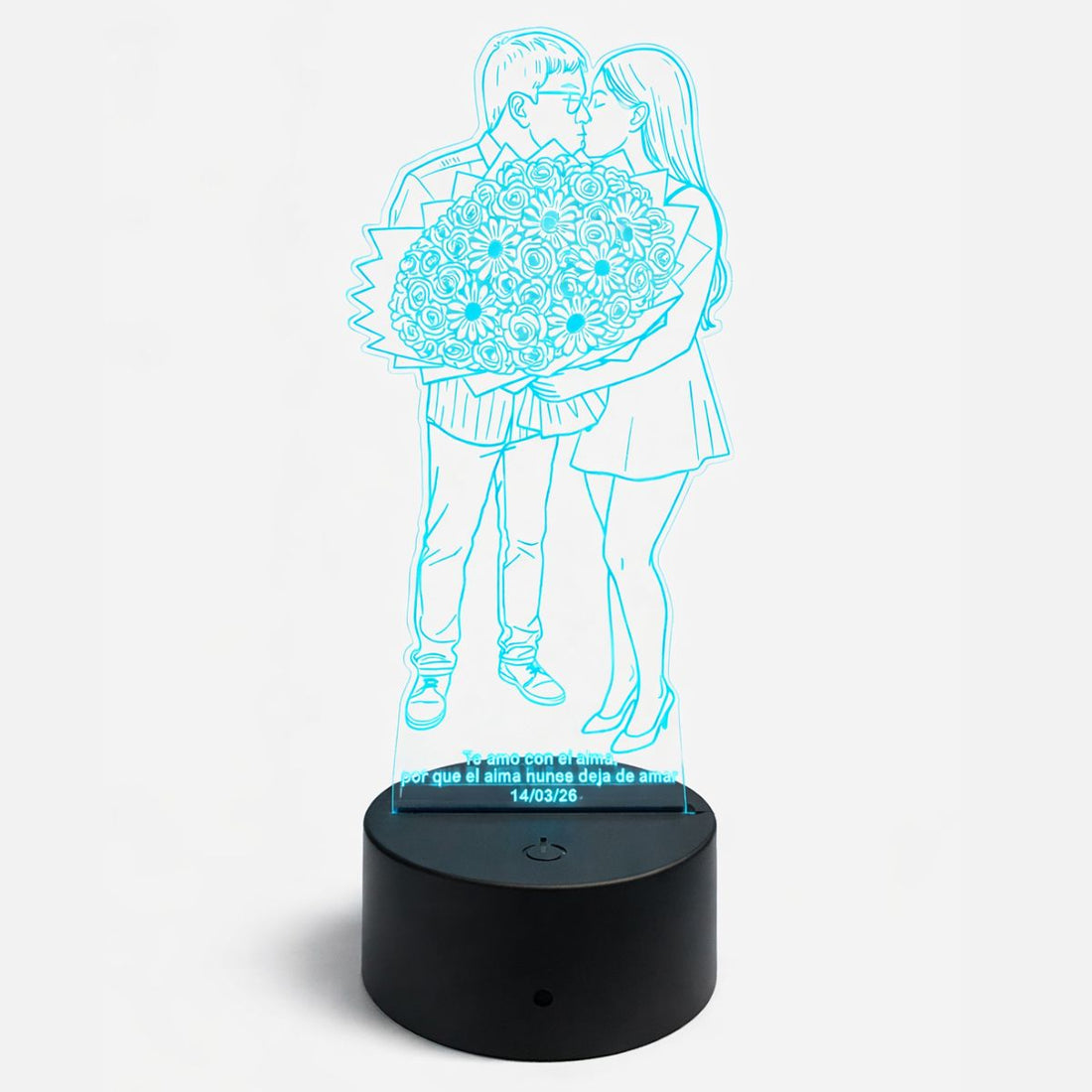 Lámpara personalizada con foto de pareja, regalo para mi novia